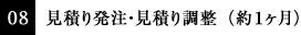 08 見積り発注・見積り調整（約１ヶ月）